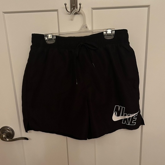 Nike Black Shorts with White Logo - Picture 1 of 6